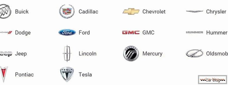 najbolj obsežen seznam znamk ameriških avtomobilov