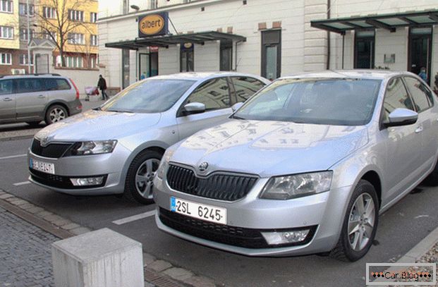 Skoda Octavia in Rapid - оба автомобиля заслужили доверие российских водителей