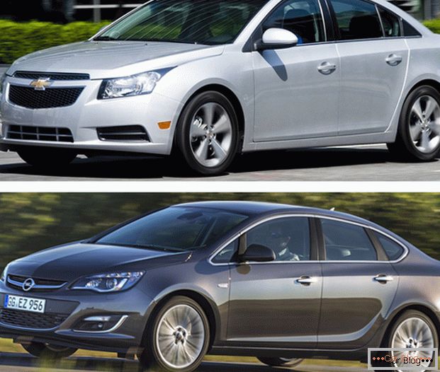 Avtomobili Chevrolet Cruze ali Opel Astra so dolgoletni konkurenti na avtomobilskem trgu