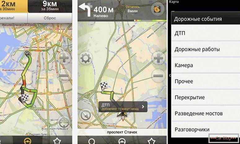 kako uporabljati Yandex navigator na Androidu