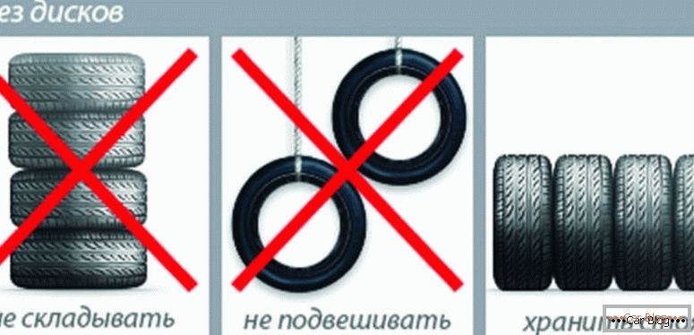 kako shraniti pnevmatike brez diskov