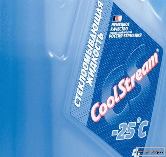 Coolstream - tekočina vetrobranskega stekla, proizvedena v Rusiji