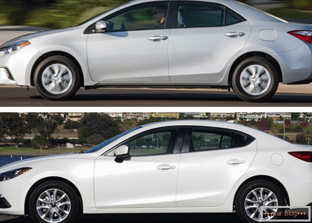Mazda 3 in Toyota Corolla - oba avtomobila se ponašata s pozitivnimi lastnostmi