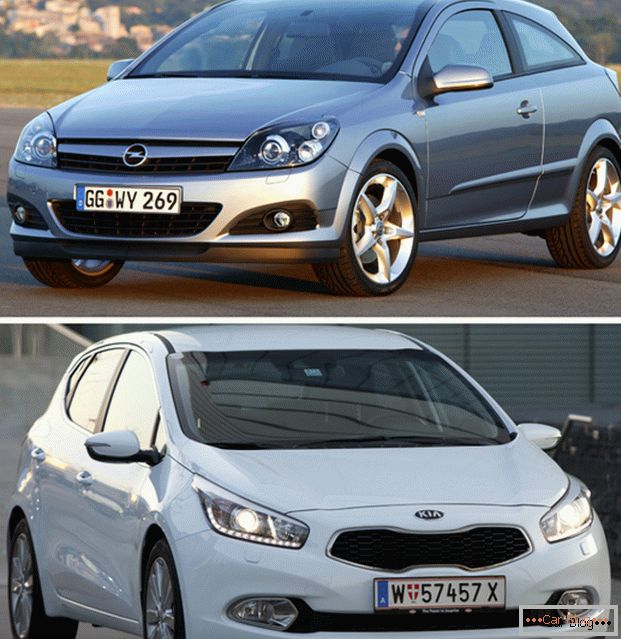 Primerjava avtomobilov Opel Astra GTC in Kia Sid GT