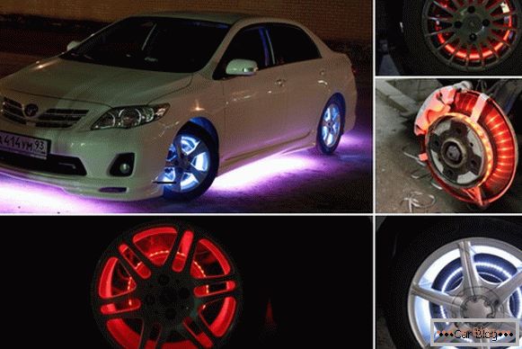kolesne luči DIY avtomobili