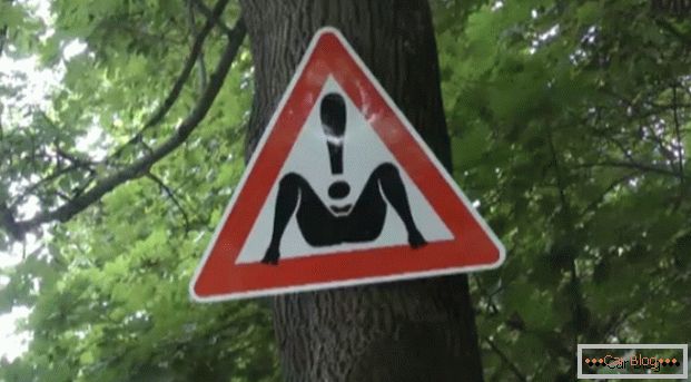 Domači nenavadni cestni znak