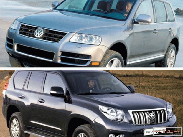 Primerjava Volkswagen Touareg in Toyota Land Cruiser Prado